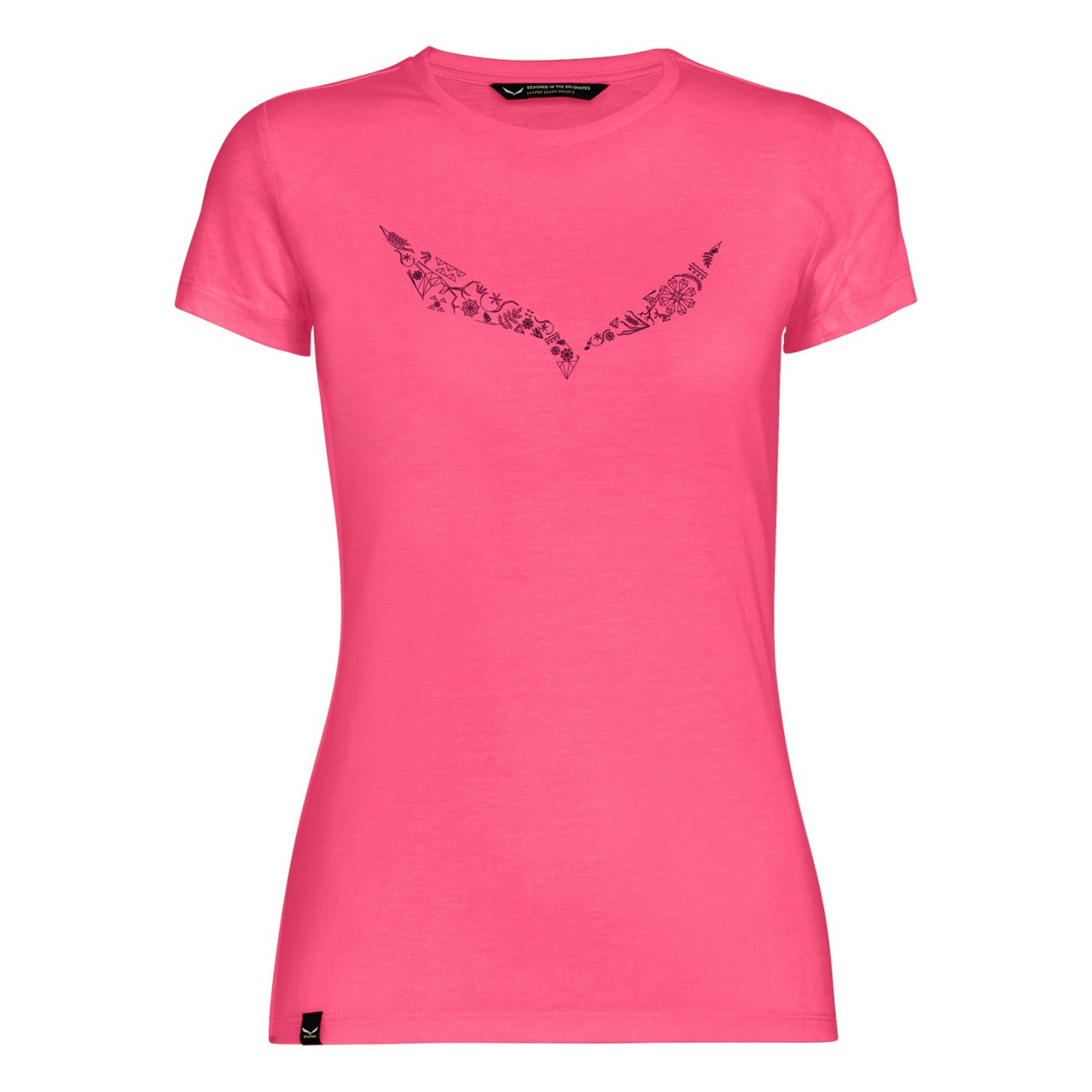 T-Shirts Salewa Solidlogo Dri-Release® Mulher Rosa 784QPEOUC